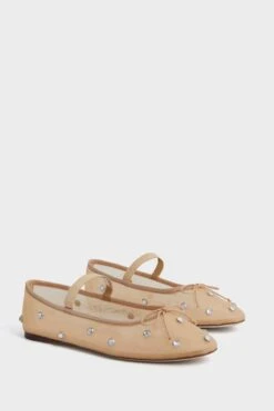Loeffler Randall Caramel Mesh With Clear Rhinestone Leonie Flats -Loeffler Cloth Shop dOc1GQ5FvhMAJJMNqEI2t88r0g0g3FZT 1