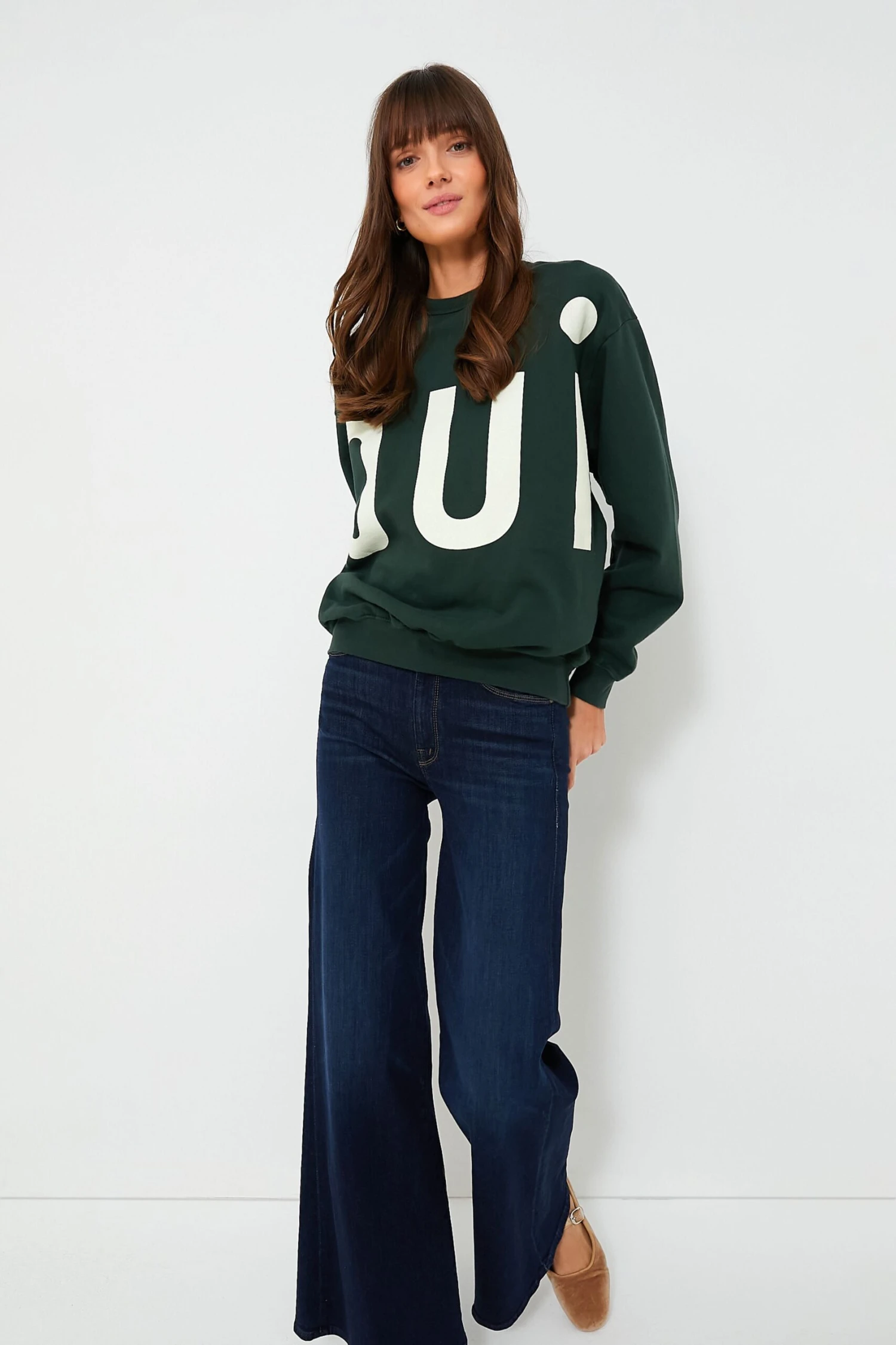 Forest Oversized Oui Sweatshirt 4 Forest Oversized Oui Sweatshirt - Image 2