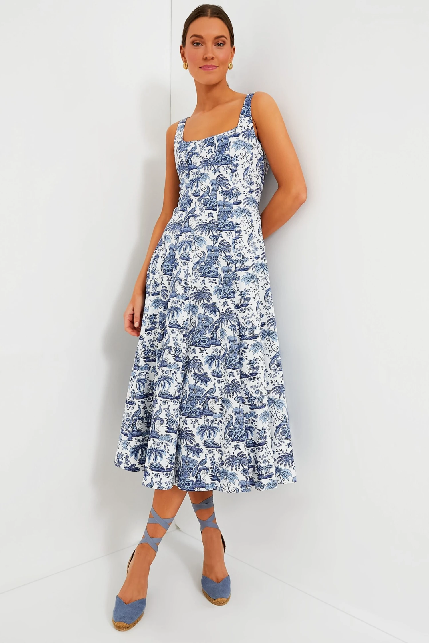 Staud Blue Toile Wells Dress 3 Staud Blue Toile Wells Dress