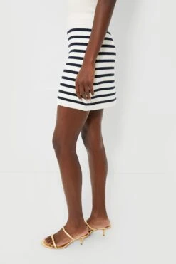 Navy & Cream Stripe Anna Knit Mini Skirt -Loeffler Cloth Shop dzjsD3t8a9y8JmC6wcpoJYA1hG4QoYev 1