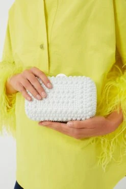 White Ari Hotfix Clutch -Loeffler Cloth Shop e9kr2zBsD5uK8Zb8cHyMnDqRO0gFZ1vg 1