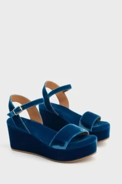 Indigo Girasol Velvet Platform Heels -Loeffler Cloth Shop eYZbYHgUJ3bnDYUH5NzUjBGmQRQoEHyZ 1