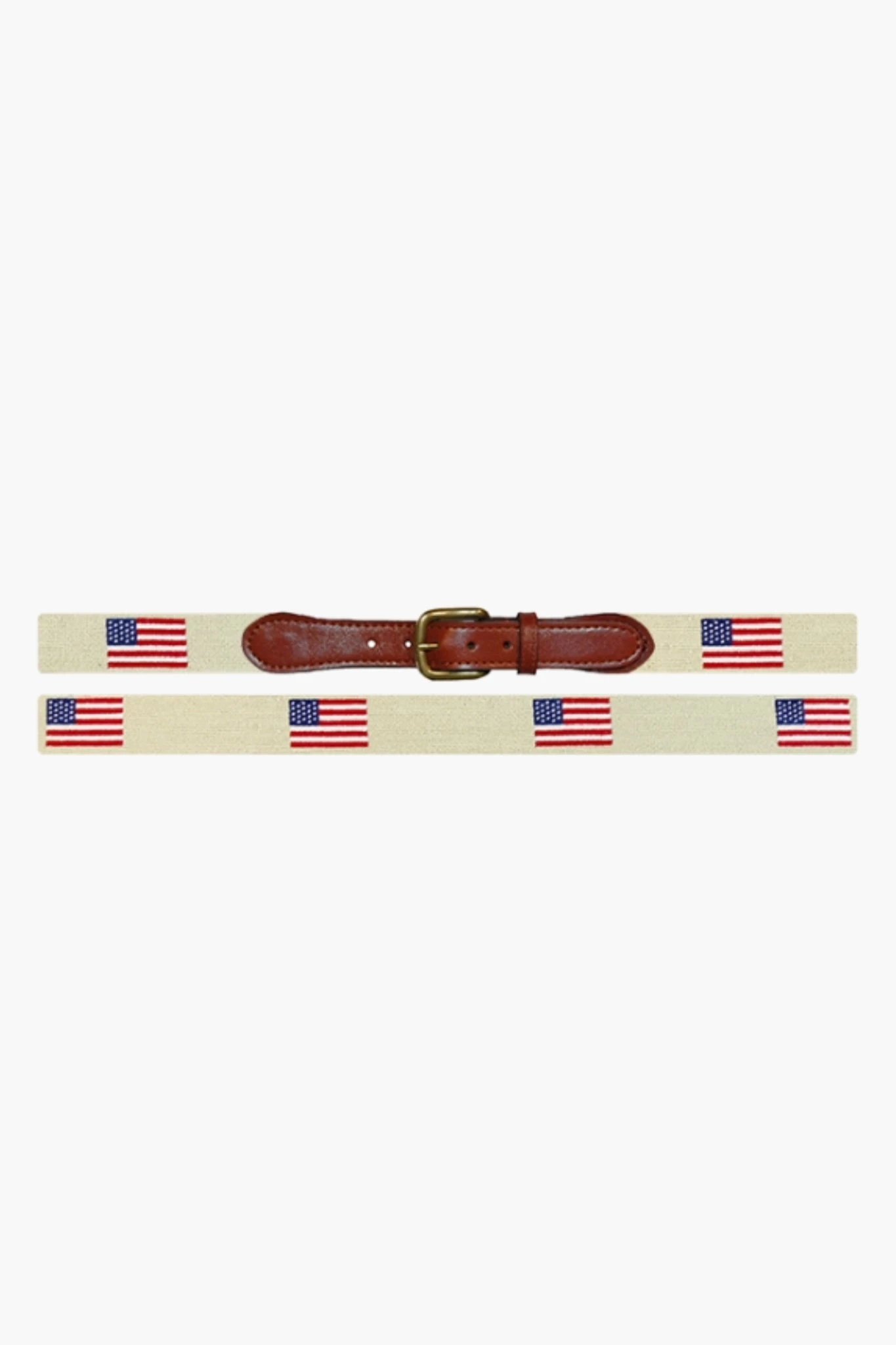 Light Khaki American Flag Needlepoint Belt 4 Light Khaki American Flag Needlepoint Belt - Image 2