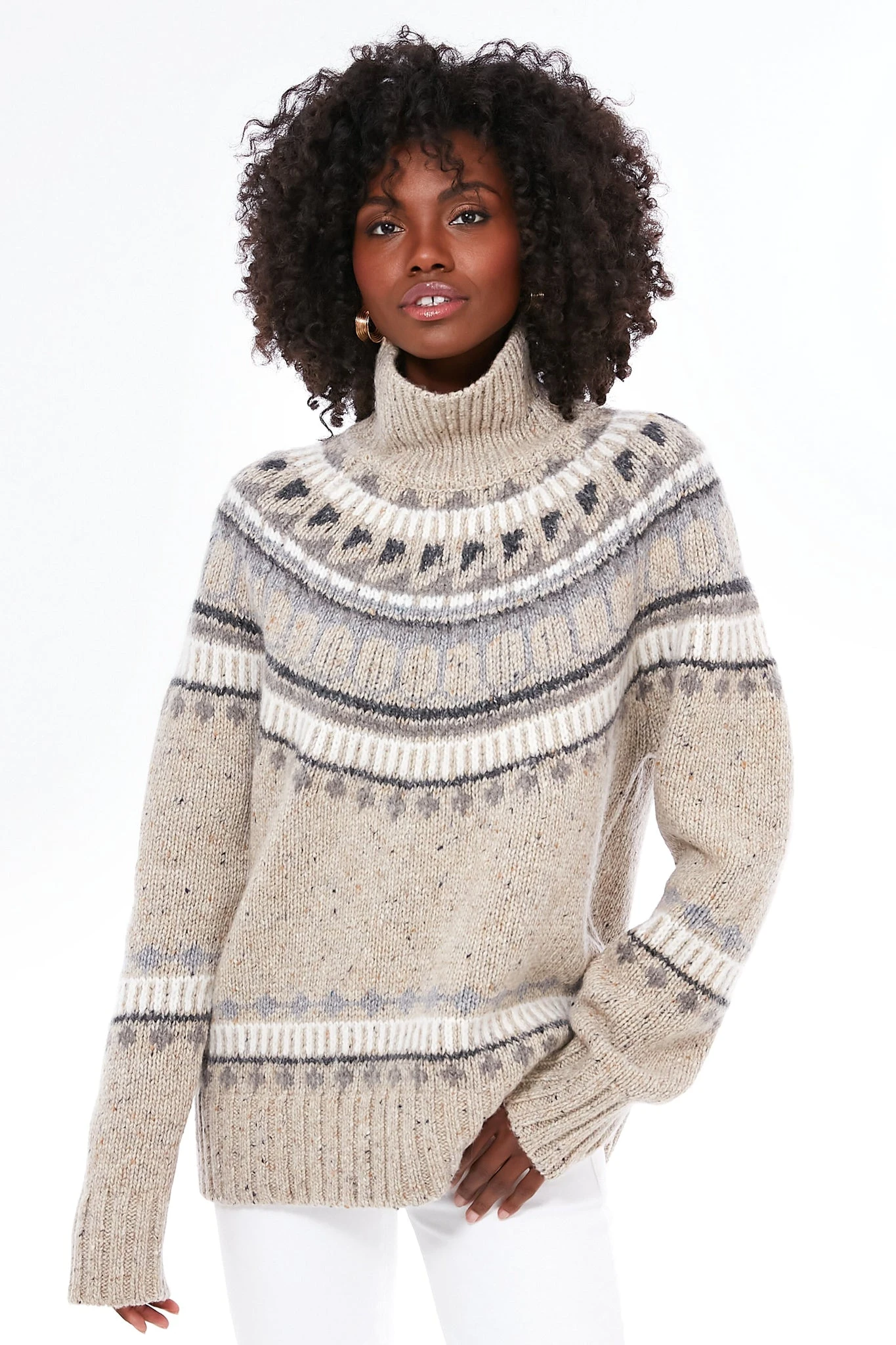 Oatmeal Combo Apres Ski Fairisle Turtleneck 3 Oatmeal Combo Apres Ski Fairisle Turtleneck