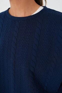 Navy Cable Ally Swing Sweatshirt -Loeffler Cloth Shop esALFHbKqj1nToeIZ1RazG6ymZxPdoN2 1