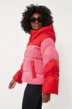 Azalea Pink And Red Zao Short Down Jacket -Loeffler Cloth Shop f5BCasceDJJZNLP8FiQUy6ulEjf8zol1 1
