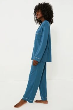 Eberjey Heritage Blue Gisele Long PJ Set -Loeffler Cloth Shop f5eTWyaXZpblHNx70Esli5FCKSixfEvG 1