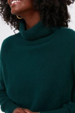 Cyprus Green Cashmere Ribbed Trim Turtleneck -Loeffler Cloth Shop fMgnIVKTlnIaIJK7PMuoFHYTEeTeHp5X 1
