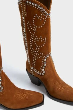 Loeffler Randall Cacao Suede With Silver Studs Wilder Boots -Loeffler Cloth Shop fOwhKGKfFGGGkirXxyt0gkMGnpzkrIa8 1