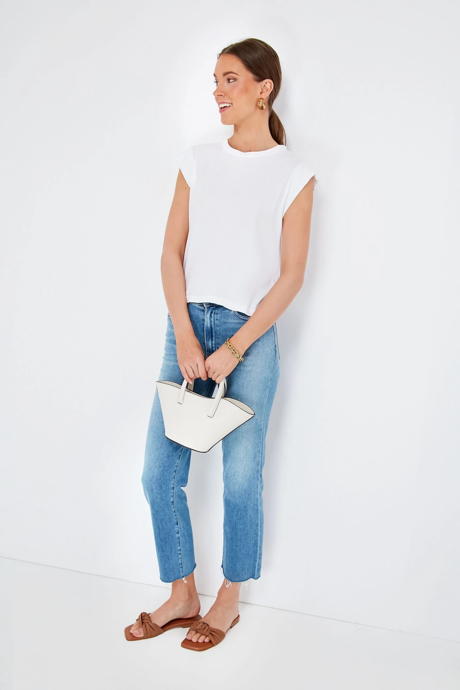 True White The Peak Shoulder Tee 4 True White The Peak Shoulder Tee - Image 2