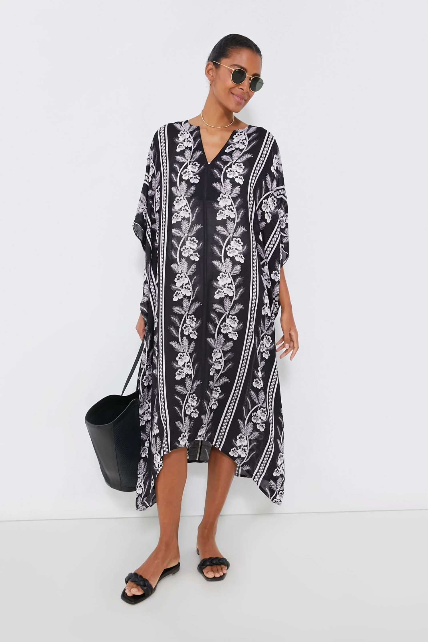 Noir Bloom Oversized Caftan 4 Noir Bloom Oversized Caftan - Image 2