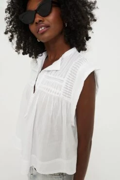 Isabel Marant Etoile White Laeza Blouse -Loeffler Cloth Shop fnHrJjqOb5KfmZaGDcMn9Bw0VO6z7Wv8 1
