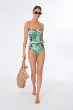 Tory Burch Green Rayure Fleurie Lipsi Printed One Piece -Loeffler Cloth Shop gHqD3ZUTVSkMPeBJlwMVFFsOQBaW9kpU 1