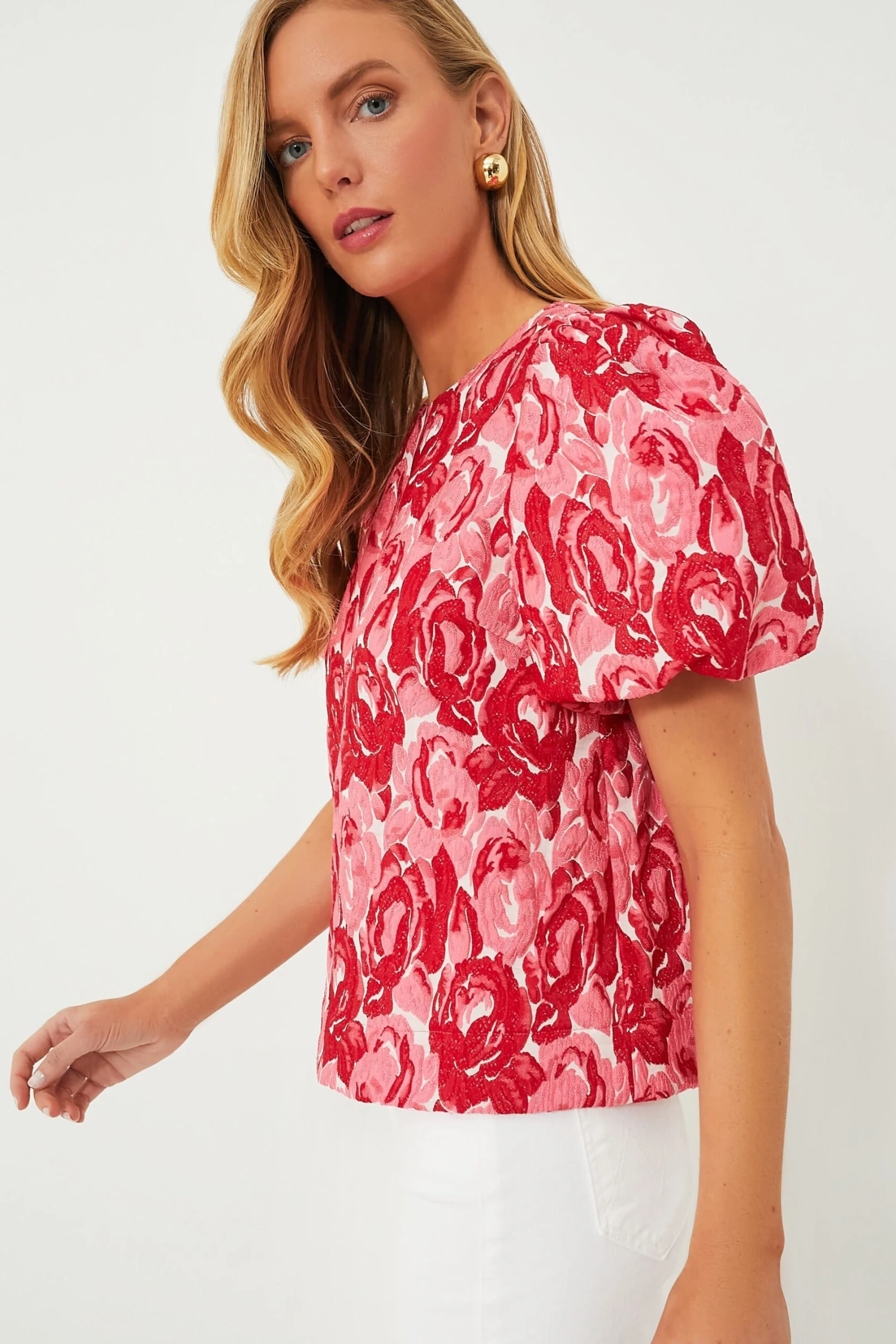 Rose Jacquard Lyla Blouse 5 Rose Jacquard Lyla Blouse - Image 3