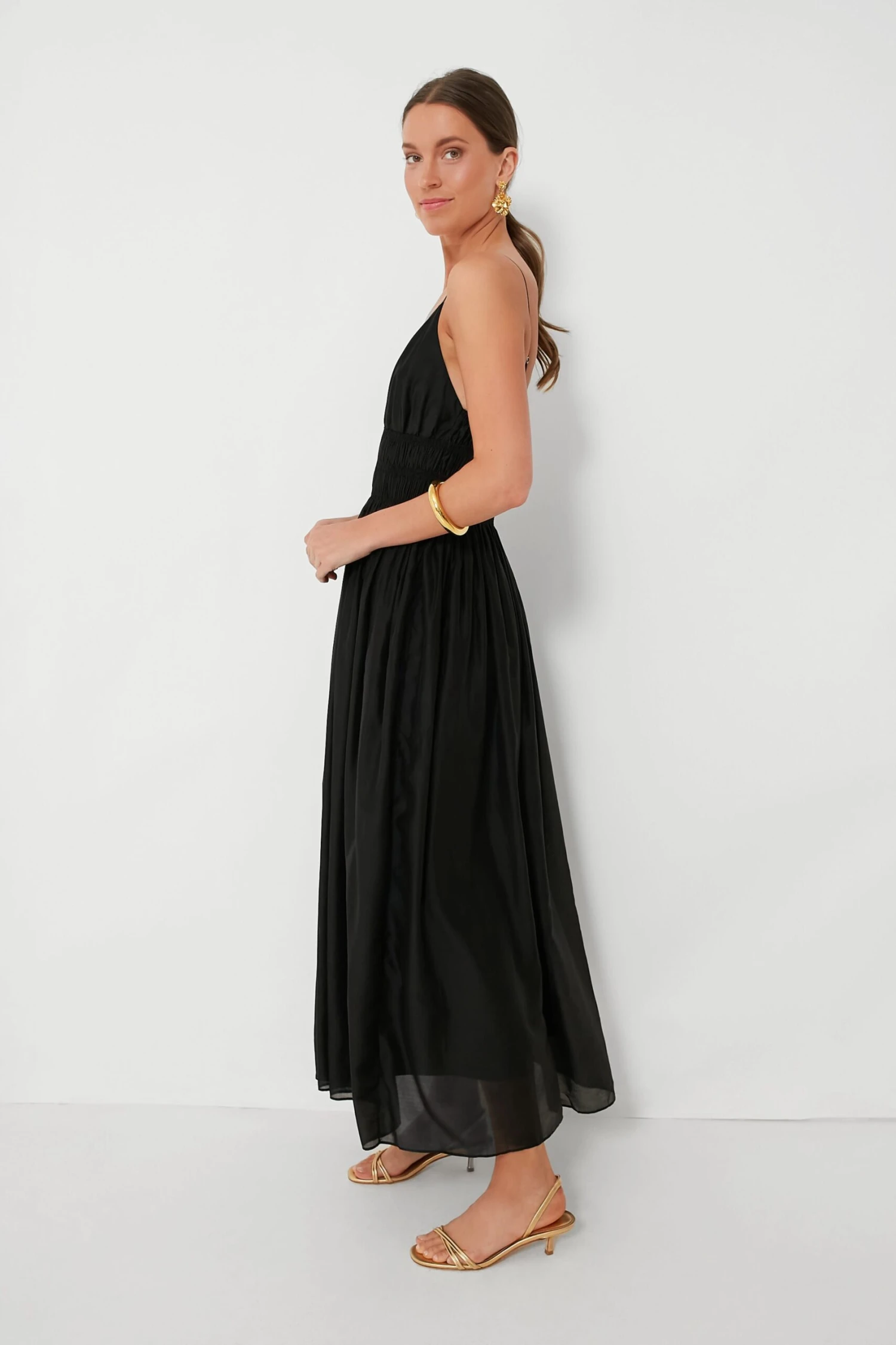 Black Sleeveless V-Neck Maxi Dress 5 Black Sleeveless V-Neck Maxi Dress - Image 3