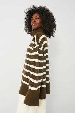 Military Olive And Ecru Striped Turtleneck Sweater -Loeffler Cloth Shop hAZ5IenJ4aISZ9Kx6EKSplKiTusZTmaK 1