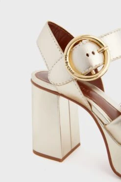 See By Chloé Light Gold Lyna Heels -Loeffler Cloth Shop hJC2zckXsGTdAdr3MqIv7p4knnso5DBt 1