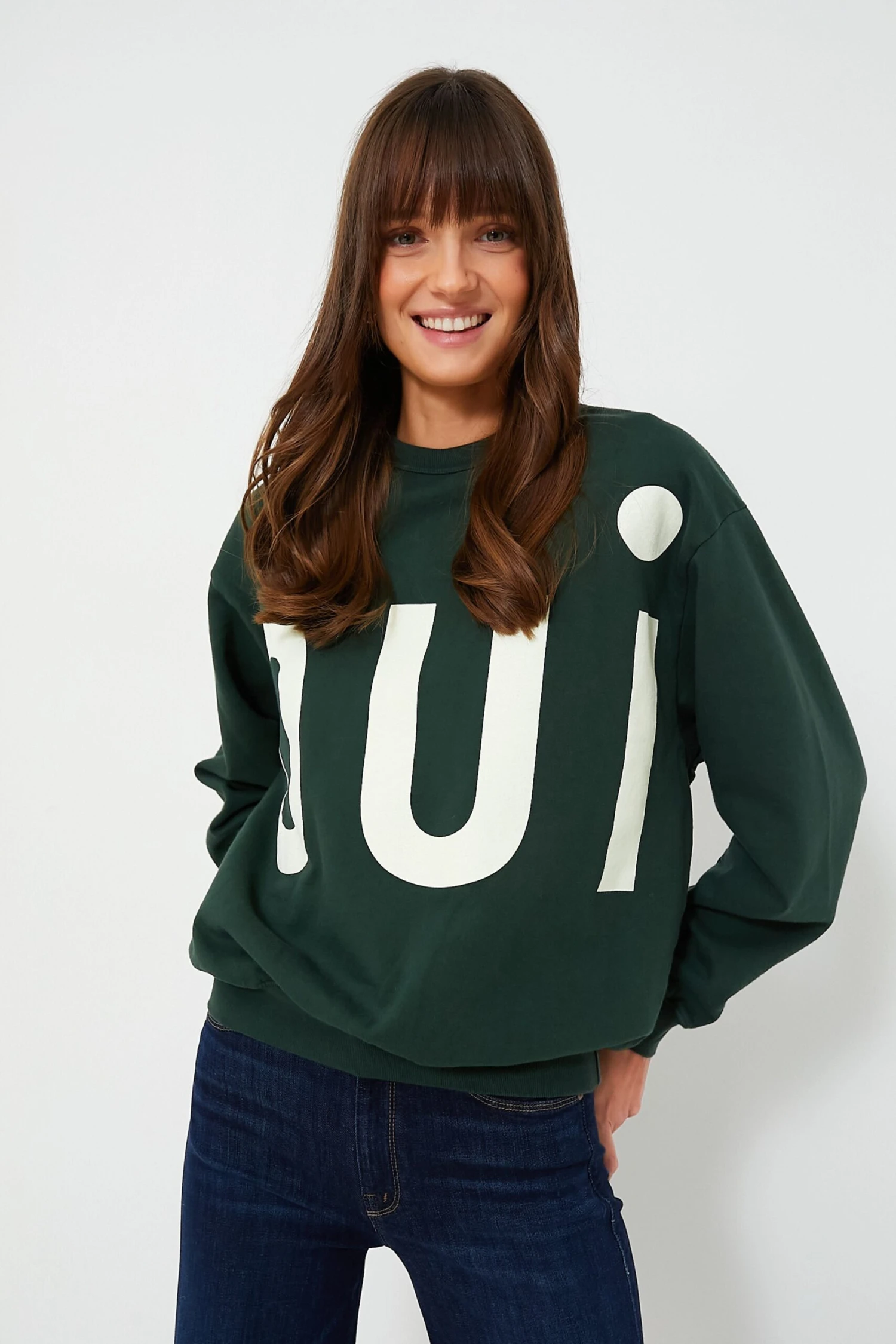 Forest Oversized Oui Sweatshirt 3 Forest Oversized Oui Sweatshirt