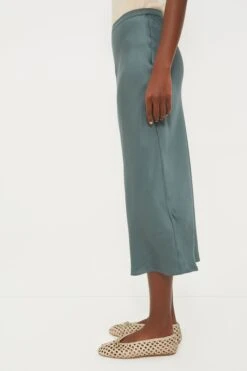 ANINE BING Dark Sage Bar Silk Skirt -Loeffler Cloth Shop hVjJb9SIhHvV1RgGcVnWH0NidjrTHabg 1