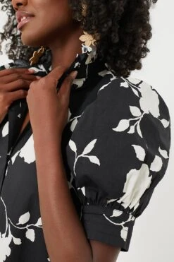 Black & White Floral Louisa Midi Dress -Loeffler Cloth Shop iT4CfoQTOgRZtE8XTWsvaBGNBmp7QglS 1