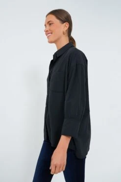 Black Adair Boyfriend Shirt -Loeffler Cloth Shop ikGIGX53EPa84f4GKxGsMif84XgfEZHE 1