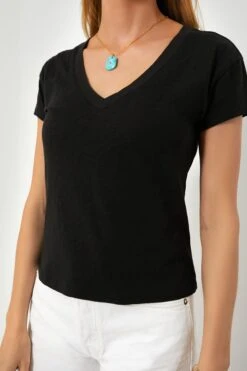 Black Modern V Neck Tee -Loeffler Cloth Shop ilK3pvA2JTU274DugCuXQCertBfoFnsv 1