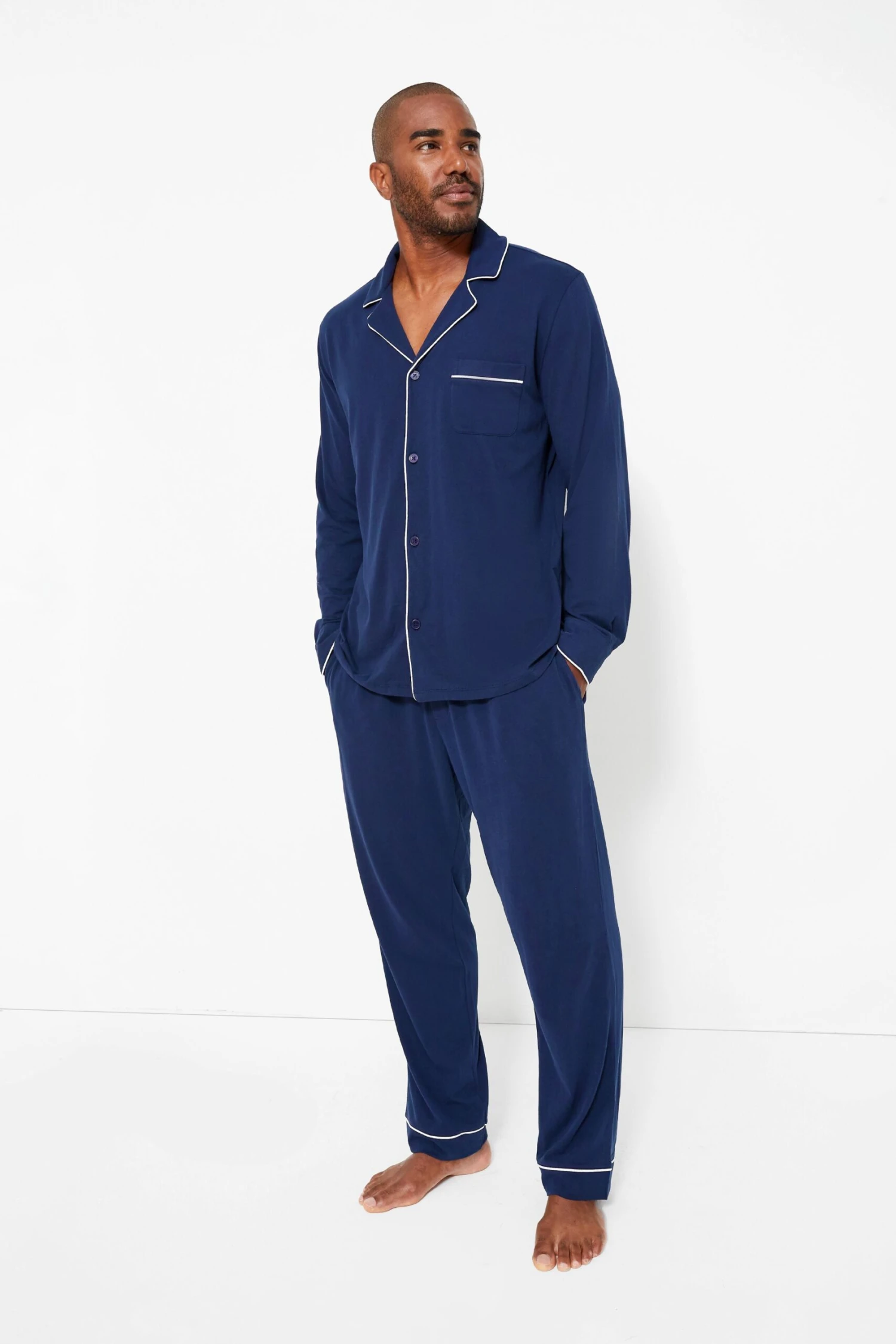Navy Luxe Pima Pajama Set 3 Navy Luxe Pima Pajama Set