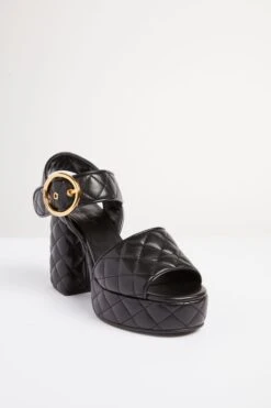 See By Chloé Black Jodie Quilted Heels