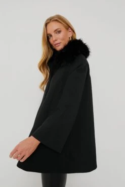 Fur Collar Cecile Swing Cape -Loeffler Cloth Shop jAMSZghwOVxLtuj52byYduzuUUeI9fUj 1