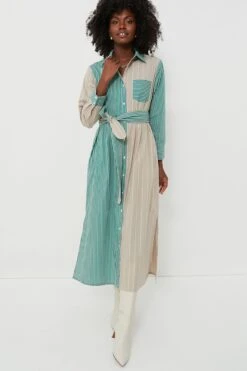 Tan And Green Striped Chessie Dress -Loeffler Cloth Shop jEHn4sE6IMqizxNttzImYGYxazlzipvb 1