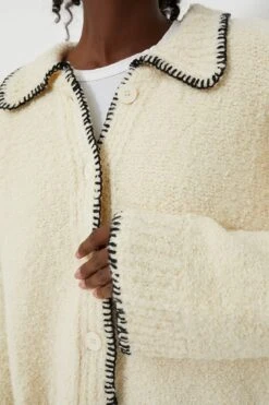 Cream With Black Stitching Cardigan -Loeffler Cloth Shop jQZN8zShOnsTaAb3lJi7BWTjfxsHVLqv 1