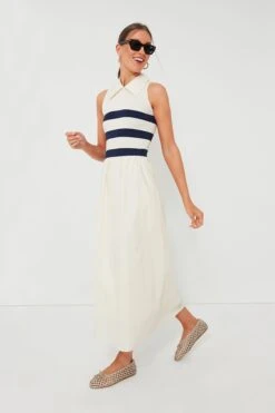 Ivory Stripe Marina Dress -Loeffler Cloth Shop jWeTSru54W6ewxsn73mU7LlpO524KzNo 1