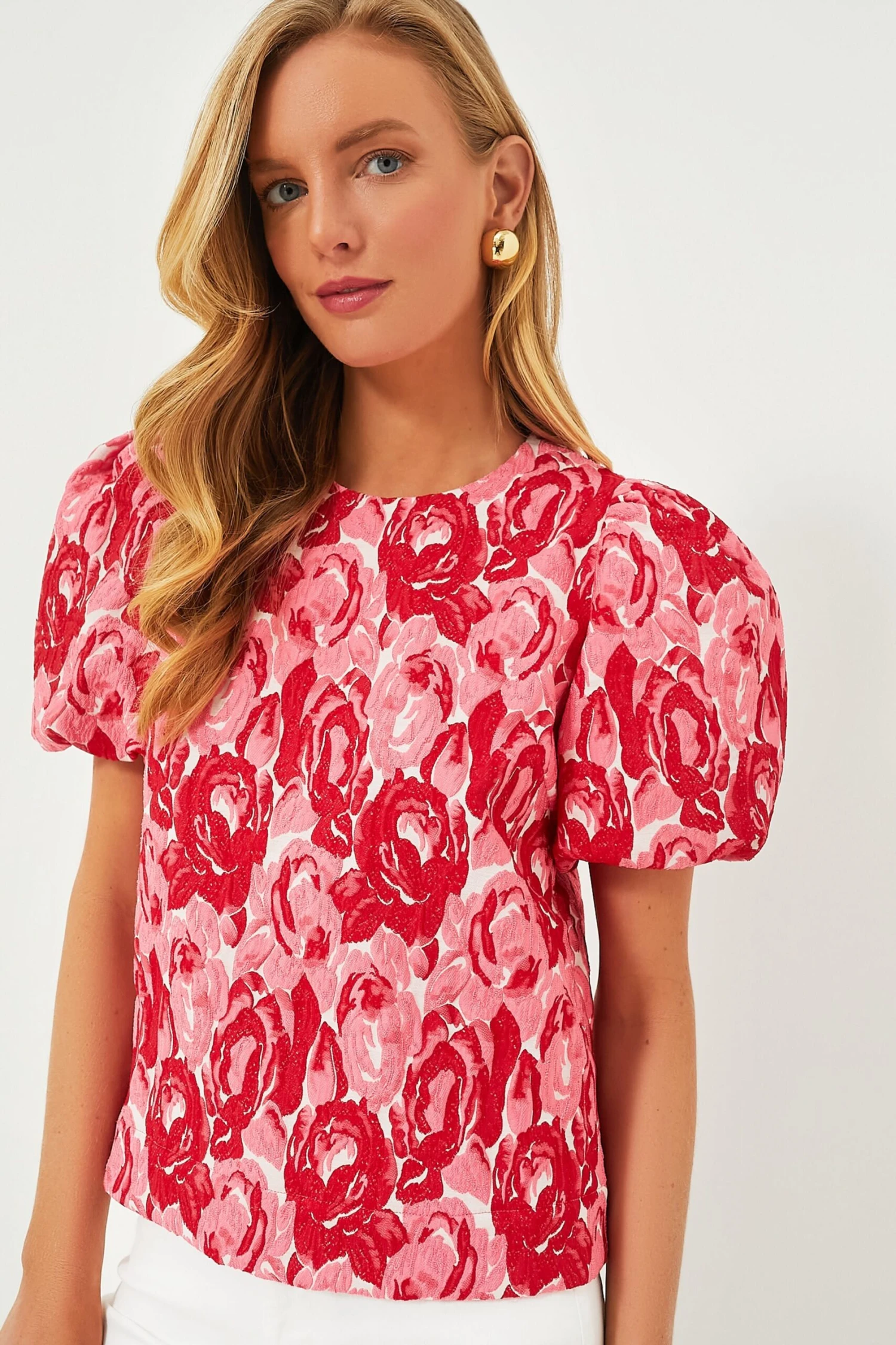 Rose Jacquard Lyla Blouse 3 Rose Jacquard Lyla Blouse