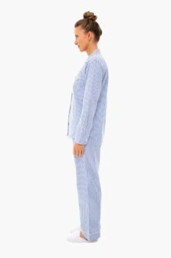 French Blue Seersucker Pajama Set -Loeffler Cloth Shop kFDhUoZjyh934tSWs3MAQ8HET6NGyBwv 1
