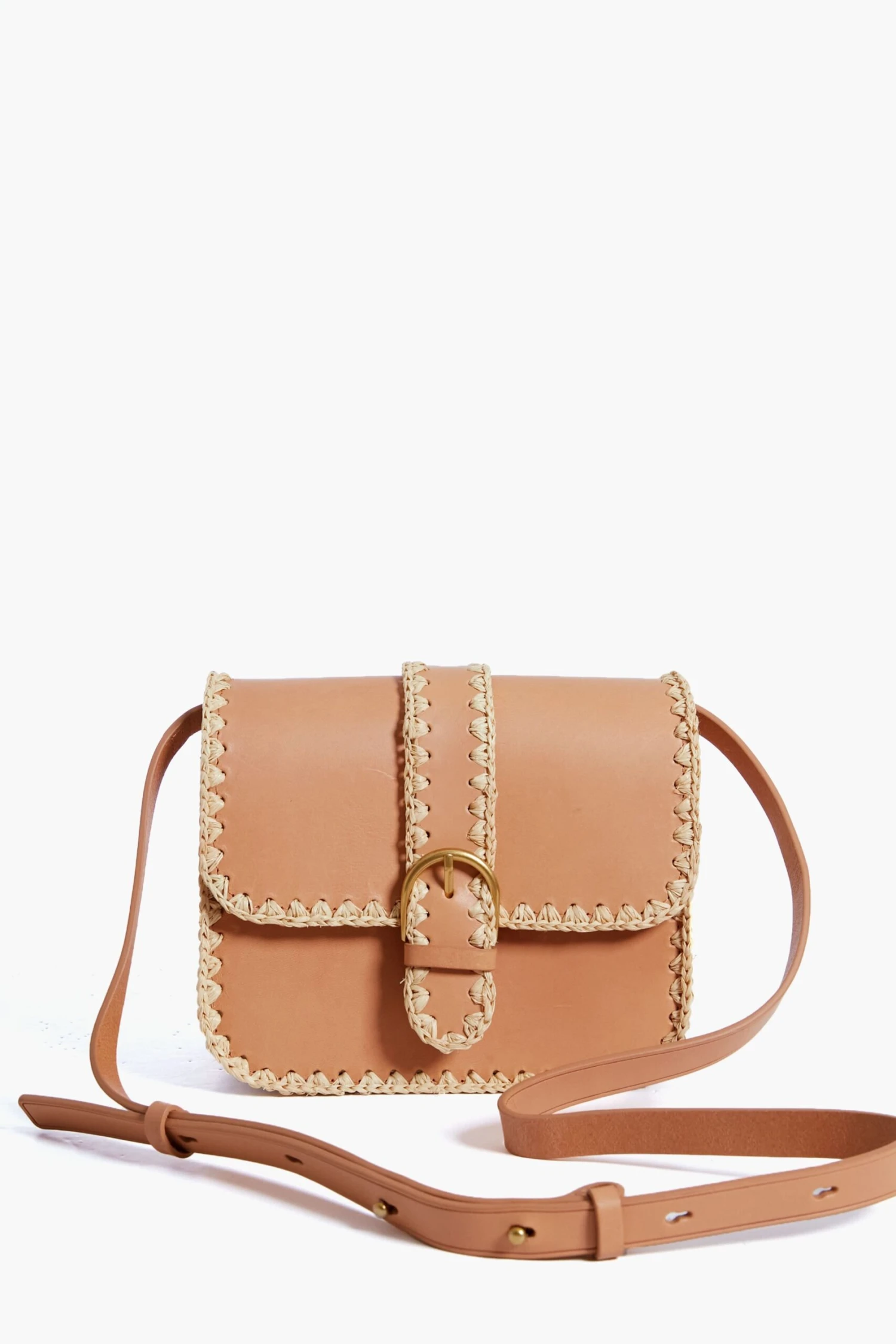 Loeffler Randall Honey Vachetta Lisel Raffia Trimmed Crossbody 3 Loeffler Randall Honey Vachetta Lisel Raffia Trimmed Crossbody