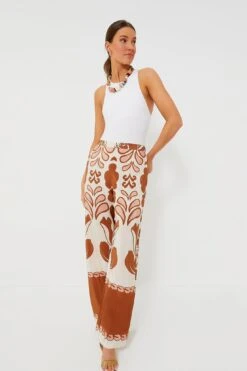 Brown Spray Of Flowers Wide Leg Pants 13 Brown Spray Of Flowers Wide Leg Pants -Loeffler Cloth Shop kqtoekHQHUUrqhuNLc6strV6Iv86pZHE 1