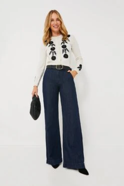 Ivory Becca Embroidered Cardigan -Loeffler Cloth Shop kuFvxFvuW5OqkalE54YBFVSfshRvNqmJ 1