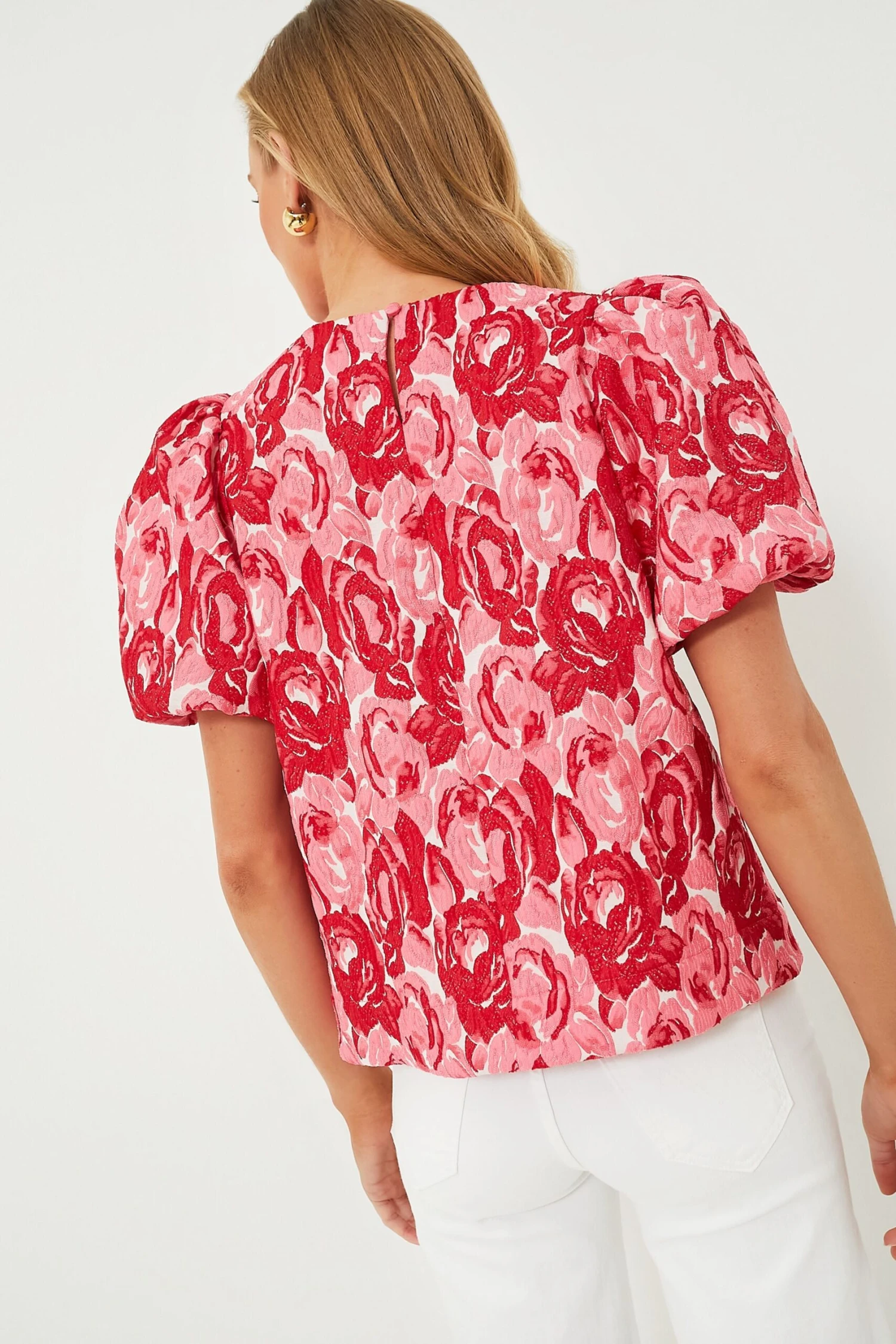 Rose Jacquard Lyla Blouse 6 Rose Jacquard Lyla Blouse - Image 4
