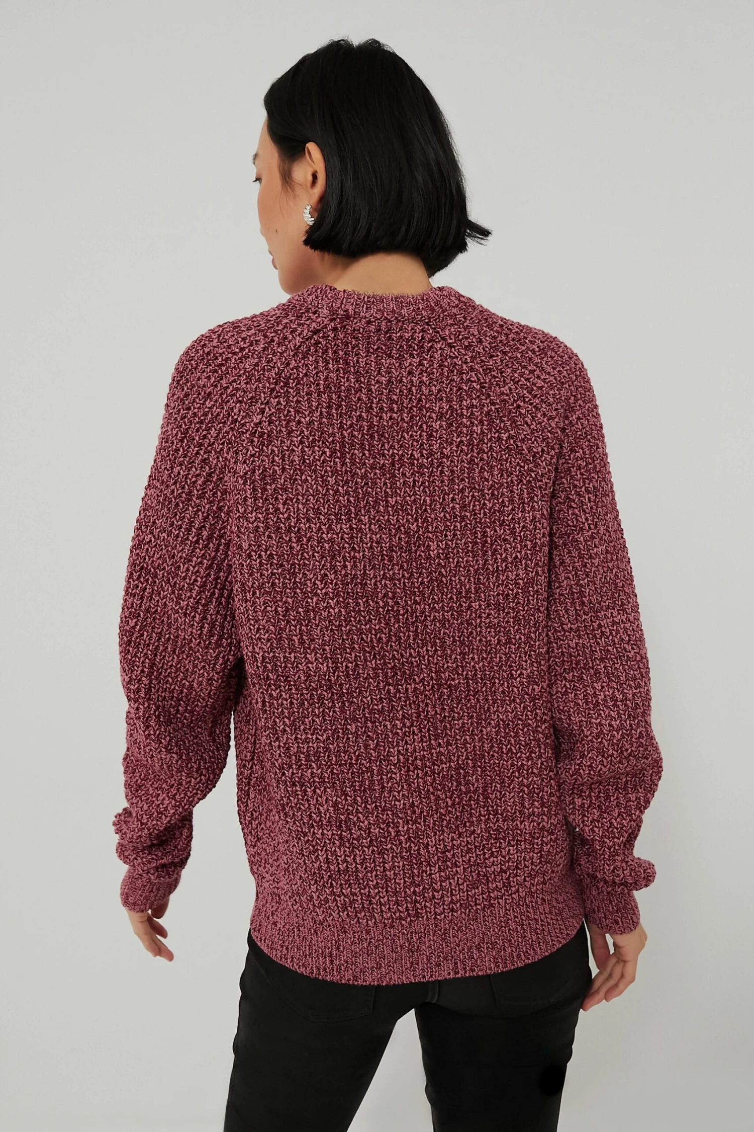 Marled Dusty Rose Ryan Heavy Sweater 6 Marled Dusty Rose Ryan Heavy Sweater - Image 4