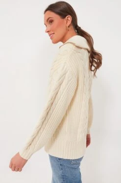 Varley Winter White Daria Half Zip Cable Knit -Loeffler Cloth Shop lFLzdjvGJQ953GPBYk6kAsyaOUUqaDj3 1