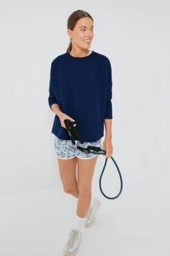 Navy Cable Ally Swing Sweatshirt -Loeffler Cloth Shop lHn3AUzcbgdZ1akSLq1LKLD5deLqbjca 1