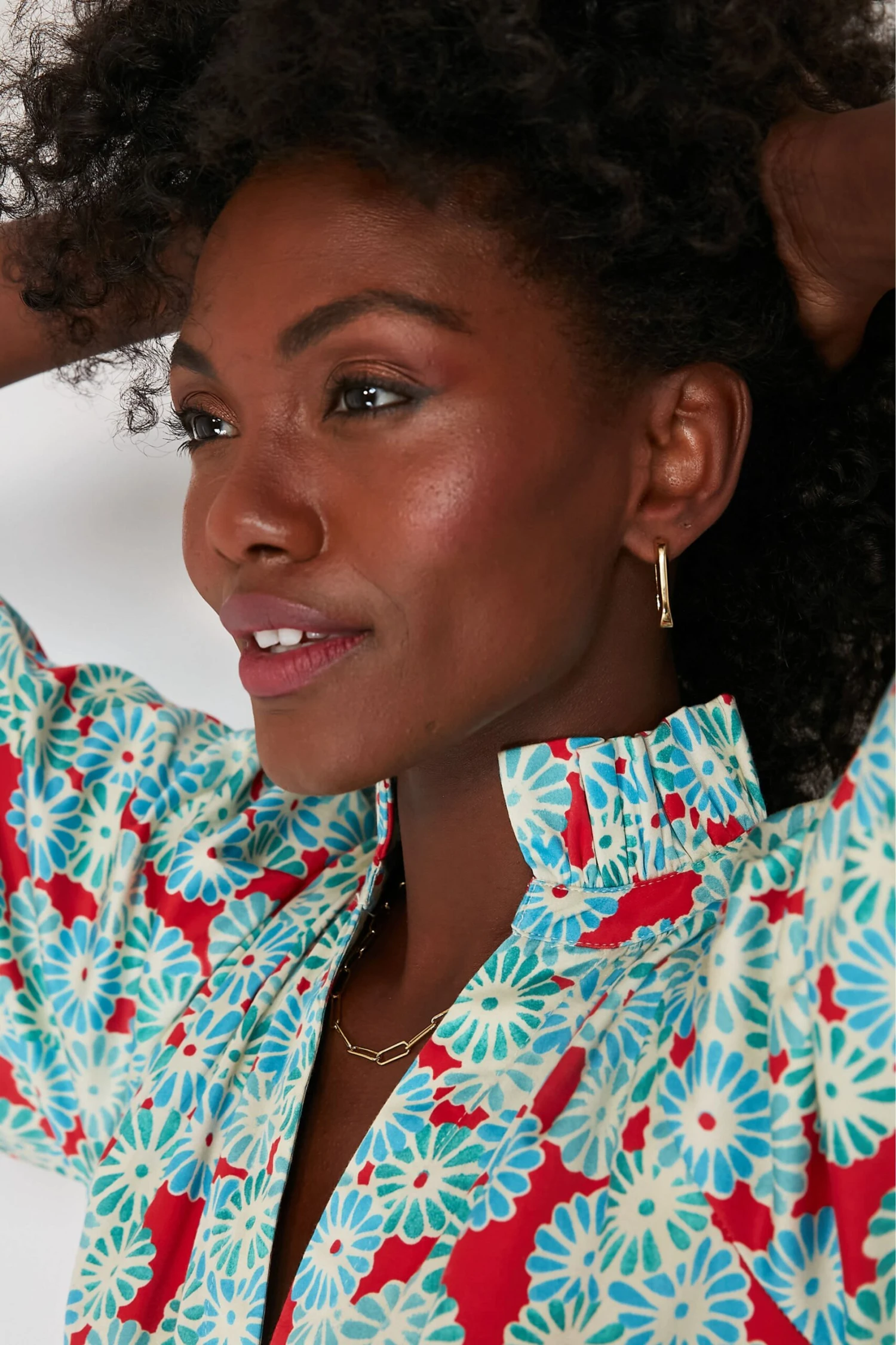 Gold U-Link Earrings 4 Gold U-Link Earrings - Image 2