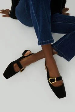 Black Suede Mandolin Flats -Loeffler Cloth Shop lPK475IndbUiIP4PlhsqfvhjZkbndmpd 1