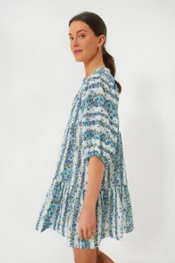 Blue Waves Flowers Aria Mini Dress 10 Blue Waves Flowers Aria Mini Dress -Loeffler Cloth Shop lTgRItwcCaDsQBAMZiPuJpslqY5HfaiH 1