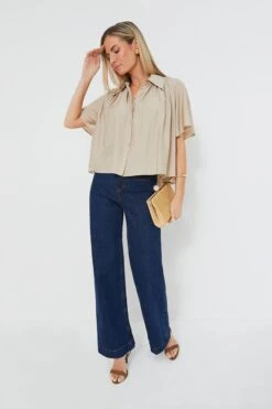 Champagne Clemens Blouse -Loeffler Cloth Shop ldVjhQGMXOocUiMXwHbv4ys8mux4TW1z 1