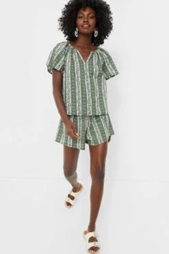 Fern And Floral Stripe Elena Top -Loeffler Cloth Shop lhjWde7IctE7PsKzH8IMLIQzfZZEMEDt 1