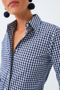 Navy Gingham Long Sleeve Icon Shirt -Loeffler Cloth Shop ln2OUc1GY3sanyZGWdZaKWhUvs37PYjb 1