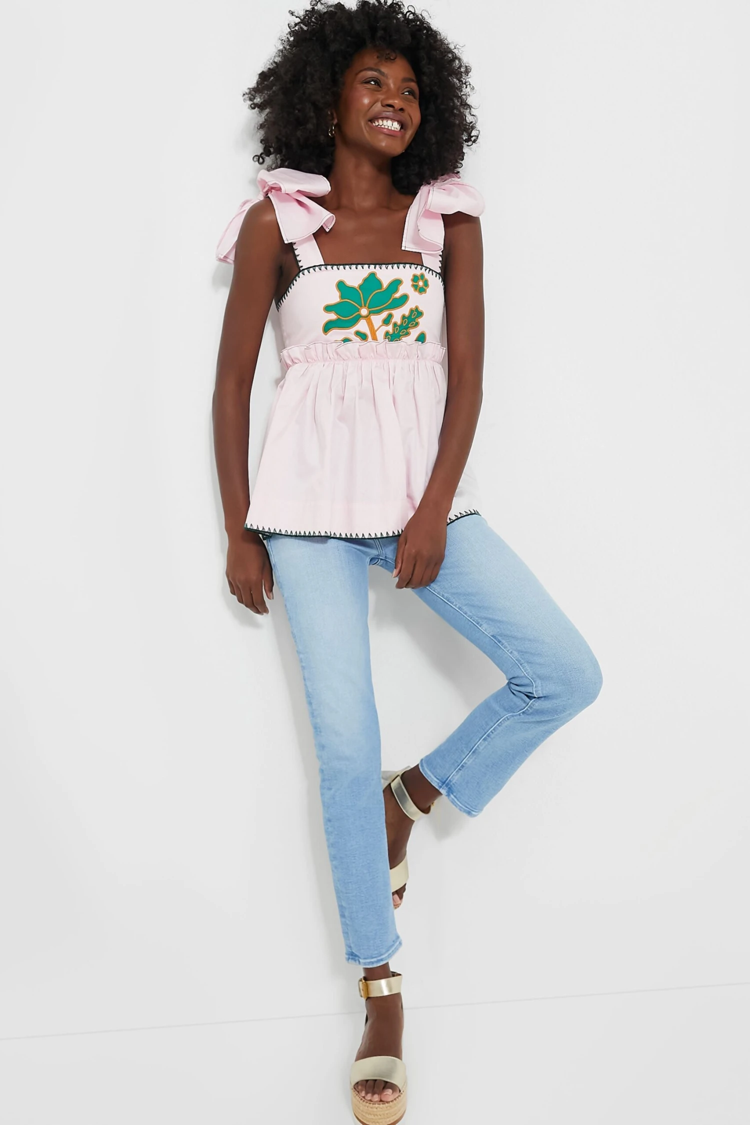 Pink And Green Perla Top 4 Pink And Green Perla Top - Image 2