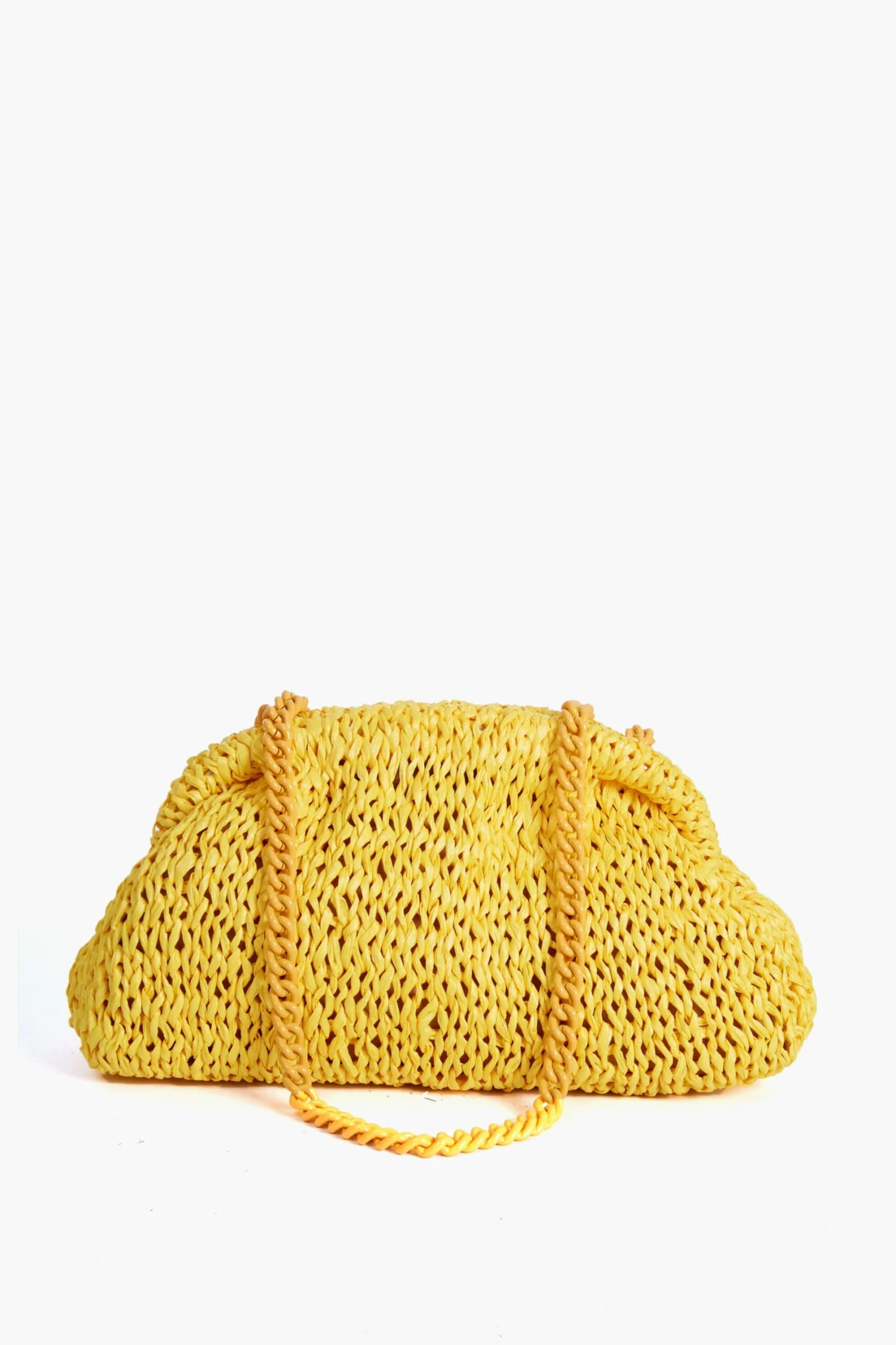 Yellow Raffia Game Clutch 3 Yellow Raffia Game Clutch