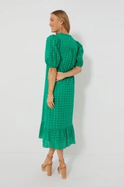 Green Eyelet Midi Tryall Dress -Loeffler Cloth Shop mMJdlnc5PUf3IoOTITwMfNLfmphjmPfA 1